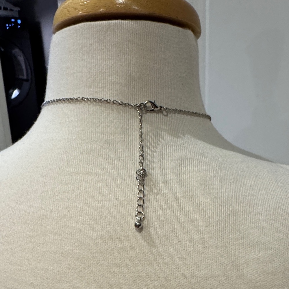 Silver Pendant Necklace, Letter R - Picture 3 of 3